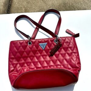 GUESS Red Quilted Women's Bag